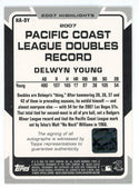 Delwyn Young Autographed 2008 Topps 07 Highlights #HA-DY