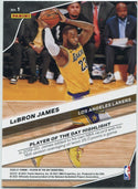 LeBron James 2020 - 2021 Panini Player Of The Day Foil Card #1