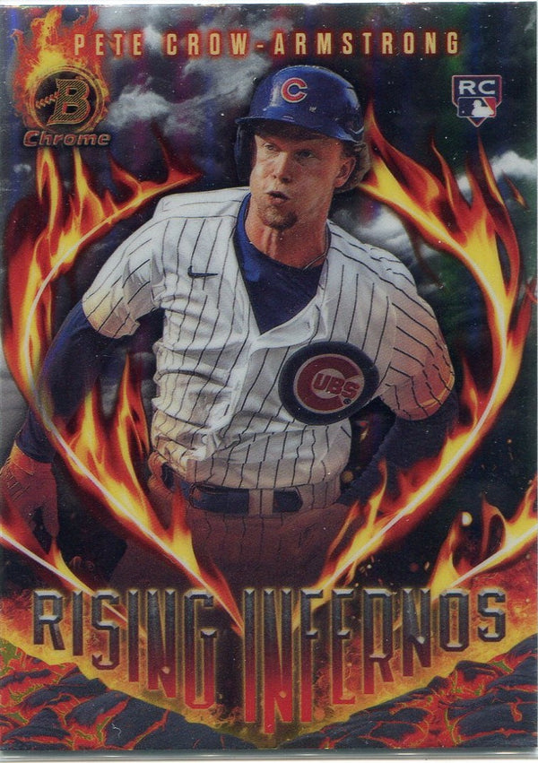 Pete Crow-Armstrong 2024 Bowman Chrome Rising Infernos Card #RI-4