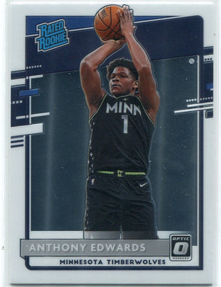 Anthony Edwards 2020 - 2021 Panini Donruss Optic Rated Rookie RC #151