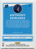 Anthony Edwards 2020 - 2021 Panini Donruss Optic Rated Rookie RC #151