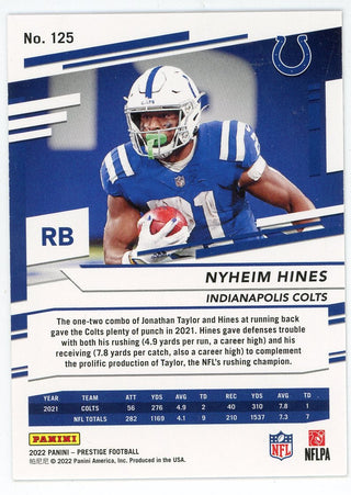 Nyheim Hines 2020 Panini Prestige Xtra Points #125