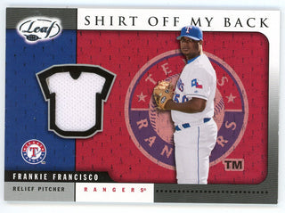 Frankie Francisco 2004 Leaf Donruss Shirt Off My Back Patch Relic #SB10