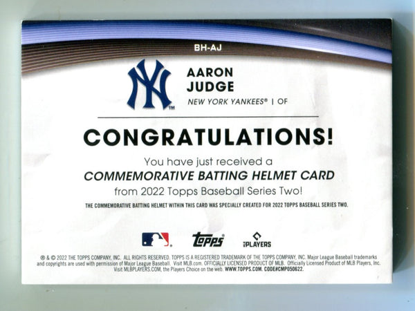 Aaron Judge 2022 Topps Series Two Commemorative Bat Card #BHAJ