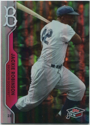 Jackie Robinson 2020 Topps Of The Class Greats Rainbow Foil Card #TCG-12 65/299