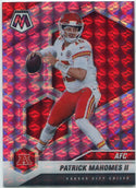 Patrick Mahomes 2021 Panini Mosaic Pink Camo Prizm Card #221