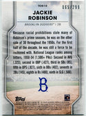 Jackie Robinson 2020 Topps Of The Class Greats Rainbow Foil Card #TCG-12 65/299