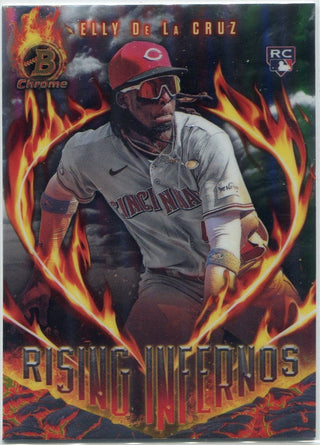 Elly De La Cruz 2024 Bowman Chrome Rising Infernos Card #RI-1