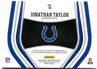 Jonathan Taylor Panini Certified New Generation Rookie Patch 116/299