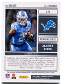 Jahmyr Gibbs 2024 Panini Luminance Jumbo Jersey Card #JUM-JGS