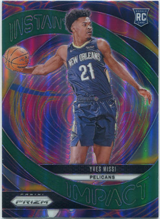 Yves Missi 2024 - 2025 Panini Prizm Instant Impact Green Prizm RC #6