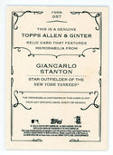 Giancarlo Stanton 2020 Topps Allen & Ginter Patch Relic #GST