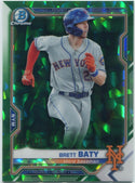Brett Baty 2021 Bowman Chrome Prospects Sapphire Green Refractor RC #BCP-237 100/125