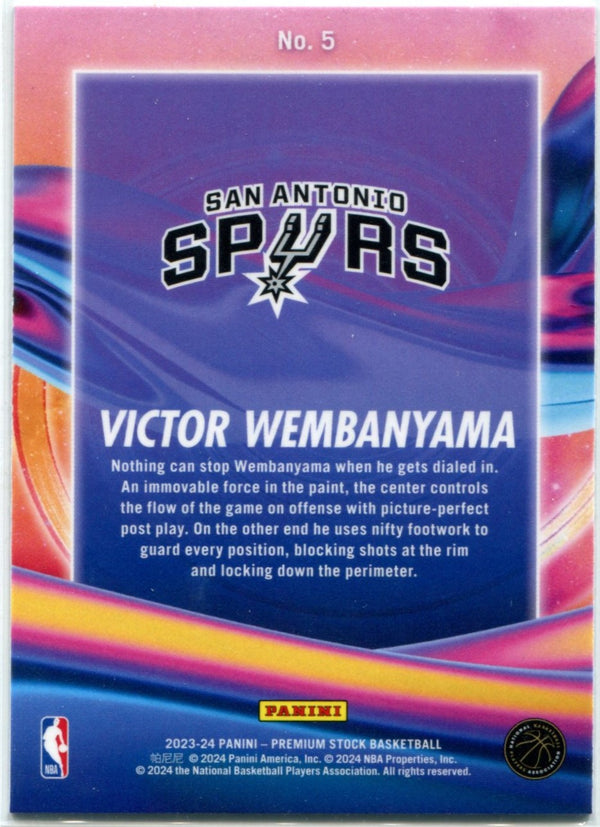 Victor Wembanyama 2023-24 Panini Hoops Premium Stock Antigravity RC #5