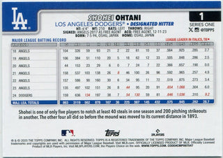 Shohei Ohtani 2025 Topps Card #1