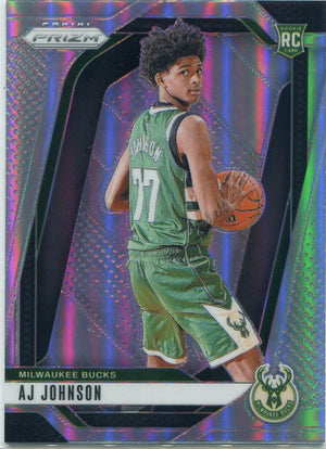 AJ Johnson 2024 - 2025 Panini Prizm Silver Prizm RC #251