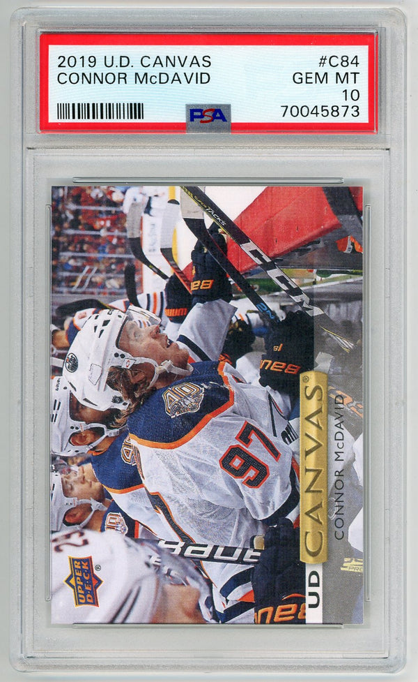 Connor McDavid 2019 UD Canvas #C84 PSA MT 10