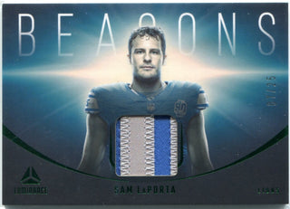 Sam LaPorta 2024 Panini Luminance Beacons 2 Color Patch Prime Green #BEA-SLA 7/25