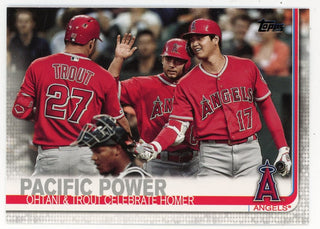 Shohei Ohtani And Mike Trout 2019 Topps Pacific Power #US189 Card
