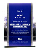 Ray Lewis 2024 Topps Veterans Class Auto Variation Card #VCARL /50