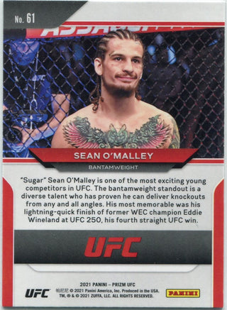 Sean O'Malley 2021 Panini Prizm UFC Card #61