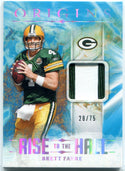 Brett Favre 2024 Panini Origins Rise To The Hall 2 Color Patch Turquoise #RTH-BFA 28/75