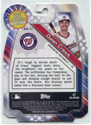 Dylan Crews 2024 Bowman Draft Chrome Top Prospects In Action RC #BIA-17