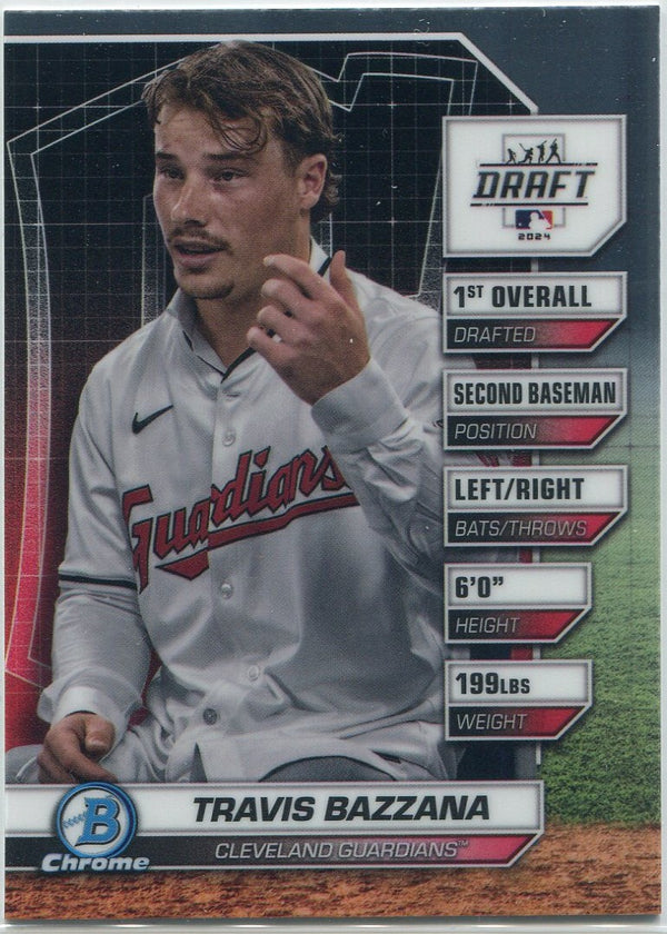 Travis Bazzana 2024 Bowman Draft Chrome Draft Night RC #BDN-1