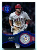 Mike Trout 2025 Topps Tribute Stamp of Approval Patch #SCAMT /150