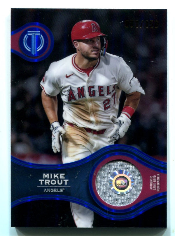 Mike Trout 2025 Topps Tribute Stamp of Approval Patch #SCAMT /150