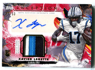 Xavier Legette 2024 Topps Inception #PPAXL Auto Patch /50 Card