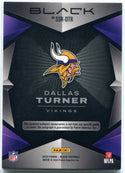 Dallas Turner 2024 Panini Black Sizeable Signatures Jersey/AUTO RC #SSR-DTR 61/99