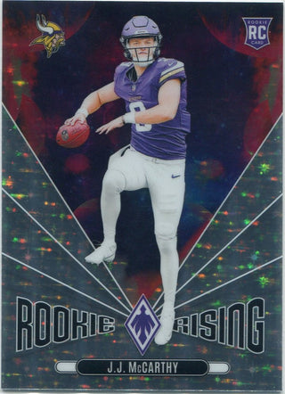 J.J. McCarthy 2024 Panini Phoenix Rookie Rising Stars Parallel RC #RR-JMY