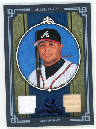 Andruw Jones player worn jersey patch baseball card (Atlanta