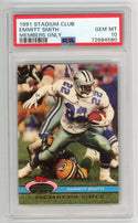 Emmitt Smith 1991 Stadium Club Members Only PSA MT 10