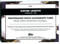 Xavier Legette 2024 Topps Inception #PPAXL Auto Patch /50 Card