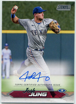 Josh Jung Autographed 2024 Topps Stadium Club Card #SCBA-JJ