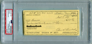 Red Auerbach Signed Personal Check PSA/DNA Certified