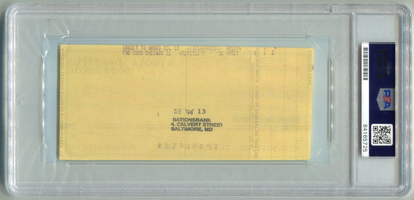 Red Auerbach Signed Personal Check PSA/DNA Certified