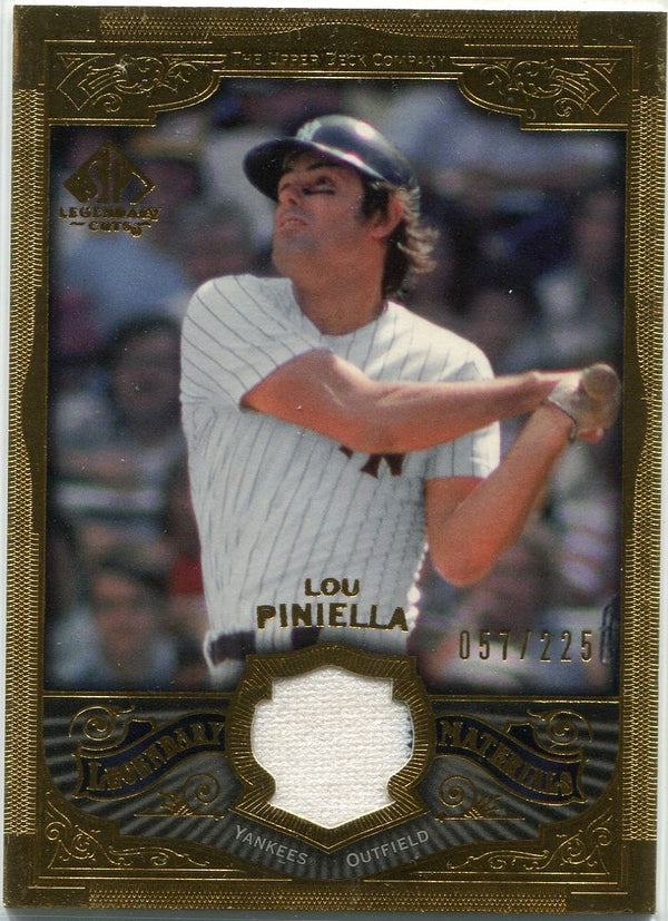 Lou Piniella 2006 Upper Deck SP Legendary Cuts Legendary Materials Jersey Card #LM-LP 57/225
