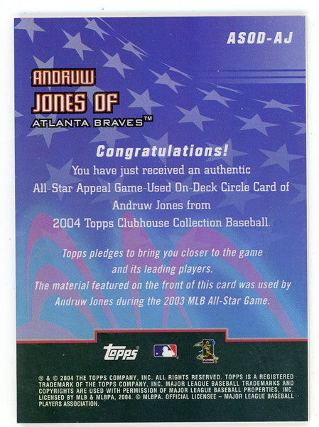 2003 Andruw Jones Game-Worn Braves Jersey