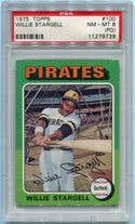 Willie Stargell 1975 Topps Card #100 PSA Graded 8