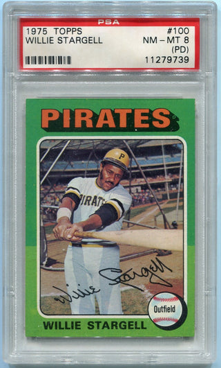 Willie Stargell 1975 Topps Card #100 PSA Graded 8
