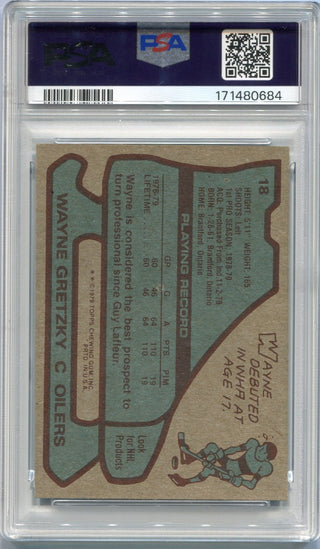 Wayne Gretzky 1979 - 1980 Topps RC #18 PSA Graded 7