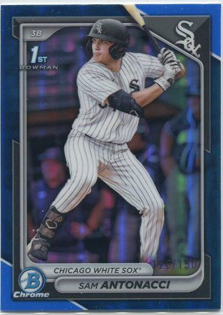 Sam Antonacci 2024 Bowman Draft Chrome Blue Refractor RC #BDC-158 126/150