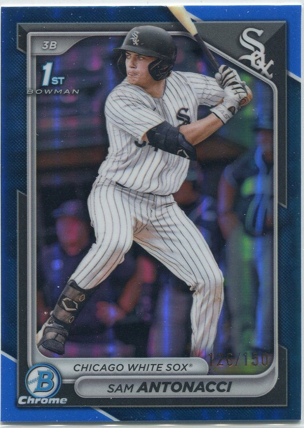 Sam Antonacci 2024 Bowman Draft Chrome Blue Refractor RC #BDC-158 126/150