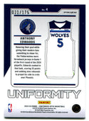 Anthony Edwards 2023-24 Panini Contenders Optic Uniformity #4 Card /175
