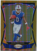 Keon Coleman 2024 Panini Certified Gold Parallel RC #124 18/25
