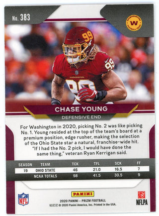 Chase Young 2020 Panini Prizm Rookie Card #383