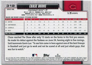 Chase Burns 2026 Topps Diamante Parallel RC #312